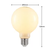 Arcchio LED-žarnica G95 E27, 4 W, 2.700 K, opalna, z možnostjo zatemnitve - Steklo