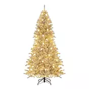 Northix Umetno božično drevo 210 cm, posuto s snegom, 350 LED diod, srebrno
