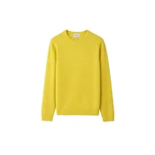 GOBI Cashmere Pulover Womens Essential Cashmere Crewneck Sweater žafran