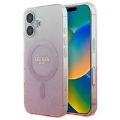 slomart Etui Guess IML Glitter Gradient MagSafe za iPhone 16 - roza