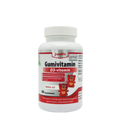 JutaVit - Vitamin D3 Gumijasti bonboni z okusom maline, 60 kosov