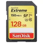SD CARD.128GB SanDisk Extreme UHS I SDSDXV5 128G GNCIN