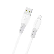 Dudao L25SL 30W USB-A - Lightning kabel s silikonskim ovojem 1m - bel