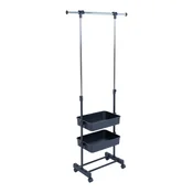 Homestar Obešalnik za oblačila FERGUS 47-77x29x92-165 cm črn