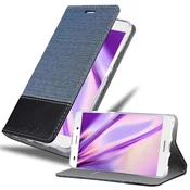 Cadorabo CADORABO Ohišje, združljiv s Huawei v temno modri črni barvi - zaščitni pokrov z magnetnim zapiranjem, stoječo funkcijo in režo za kartico, (20571713)