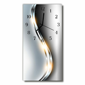tulup.si Steklena navpična ura Sodobna metal kovinsko srebrna 30x60 cm
