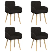 vidaXL vidaXL Jedilni stoli 4 pcs Bouclé Črna 59 x 57 x 85 cm, (5000296888)