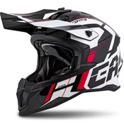 Cassida Cross Pro II Contra motokros čelada bela-rdeča-črna