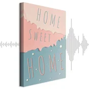 Slika - Inscriptions: Home Sweet Home (1 Part) Vertical 20x30 Akusticna