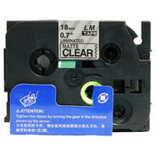 Kompatibilen trak za Brother TZe-M41/TZ-M41/PT/P-Touch 18mm - črn izpis/mat prozoren trak