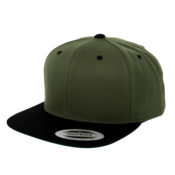 Kačket snapback Two tone maslinovo-crna