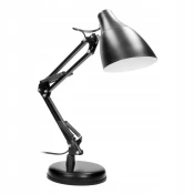 Črna jeklena namizna svetilka 60W Dian