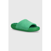 Natikači Crocs Classic Towel Slide ženski, zelena barva, 209962