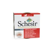 SCHESIR Konzerva sa tunjevinom i racicima u želeu za macke Adult 85g