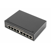 Industrial Gigabit Ethernet Switch 8-port, DIN rail, extended temp. range