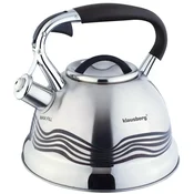 slomart Klasični kuhinjski lonec s piščalko, 3 l, inox, Klausberg