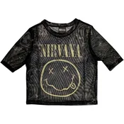 Nirvana Majica Yellow Happy Face Ladies Black XL