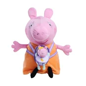 Plišasta igrača Peppa Pig - mama Pujs s dojenčico Evie, 33 cm