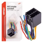 AMiO ISO priključek, moški, 13-pin, CCA, 5 A, 12 V
