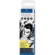 Flomasteri Art Pen PITT Manga Black - set Etui 4kom [B-F-S-XS] ()
