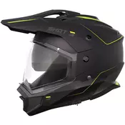 Enduro motociklisticka kaciga Shot Trek Max Vision Rally mat crno-fluo žuta