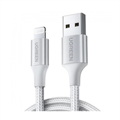 Kabal za punjenje Ugreen, USB-A na Apple Lightning, 1.5 m, bel