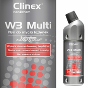 NEW CLINEX W3 Multi 1L odlično čistilo za kopalnice za čiščenje fug sanitarnih prostorov