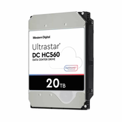 Western Digital WESTERN DIGITAL HDD ULTRASTAR 20TB SAS 0F38652 - Visoko zmogljiv 3.5" trdi disk s 7200 RPM in 12 Gbit/s prenosno hitrostjo