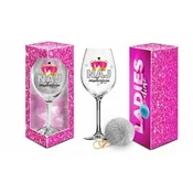 Gardj Europe LADIES TIME – kozarec za vino Signoria 700 ml + pompon – Najpametnejša