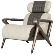 Casa Padrino luxury designer armchair gray/black/dark brown/bronze 80 x 90 x H. 89 cm - Living room armchair - Hotel armchair - Living room furniture - Hotel furniture - Luxury furniture
