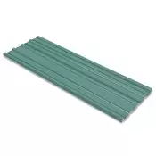 vidaXL Strešni panel 12 pcs Zelena 129 x 45 cm Pocinkano jeklo
