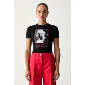 Guess crop top ženski z viskozo MARILYN MONROE