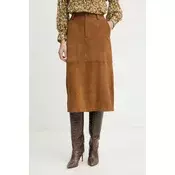 Marella Usnjeno krilo Zeus 2613401024 Rjava Regular Fit
