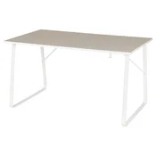 HUVUDSPELARE Gaming miza, bež, 140x80 cm