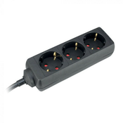 232-323 TROJNA PRENOSNA VTIČNICA 16 A 250 V ~ 3500 W, ČRNA 3856024406161