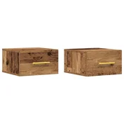 Vidaxl Nočna omarica 2 szt. Star les 35 x 35 x 20 cm Konstruiran les