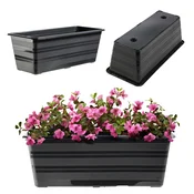 KADAX Balkonski lonček 40 cm antracit – cvetlični lonček za balkon
