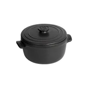 Mini-cocotte cooking pot, ceramic, 13.5 cm/0.6 L, Solo, Basalt - E