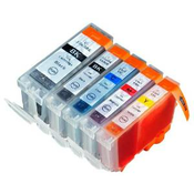 Komplet Canon BCI-3E / BCI3 kompatibilne kartuše (5) - črna, foto črna, cyan, magenta, rumena
