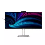 PHILIPS Monitor 86,4 cm (34,0) 34B2U6603CH 3440x1440 Curved konferenca 120Hz IPS 4ms 2xHDMI DisplayPort Thunderbolt4 USB-C 100W 4xUSB3.2 USB-C-Out HAS Zvočniki 2x5W 3H sRGB101% RJ45 KVM HDR