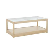 Klubska mizica s stekleno mizno ploščo v naravni barvi 60x120 cm Class – Ellos Home