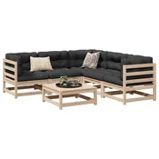 6-dijelni set vrtnih sofa od masivne borovine