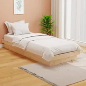 shumee vidaXL Posteljni okvir iz masivnega lesa 75x190 cm enojna postelja