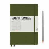 LE NOTEBOOK MEDIUM A5 HARDCOVER 249 PG RULED ARMY