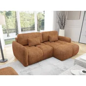 Kotna garnitura Franklin 219 (Bella 40) Rjava, Funkcija spanjeFunkcija spanje, PredalPredal, 240x165x95cm