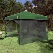Set Kamp Šatora s krovom 2 pcs Zelena Tafta i Tkanina