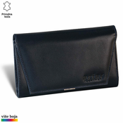 Princ Leather Ženski novcanik Trapez, Crni