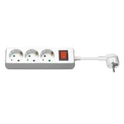 MicroConnect MicroConnect 3-smerna Schuko vtičnica 5m vklop/izklop