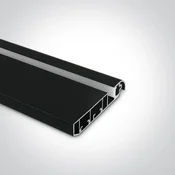 ALU PROFIL ZIDNI 2m 8x16mm S MLIJECNIM DIFUZOROM CRNI