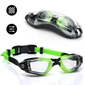 INF Plavalna očala s etuijem - proti megljenju, UV zaščita Black+Green, (5000292926)
